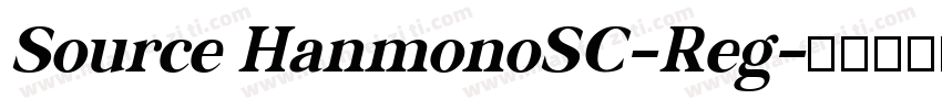 Source HanmonoSC-Reg字体转换